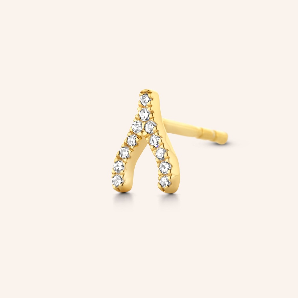 Wishbone (Single) Earring