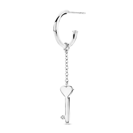 Heart Key (Single) Earring